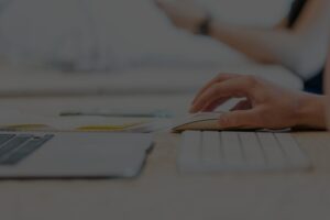creative writer working at their computer